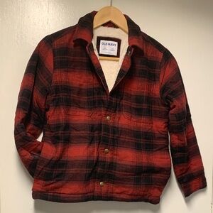 Old Navy Buffalo Check Sherpa-lined Kids Jacket